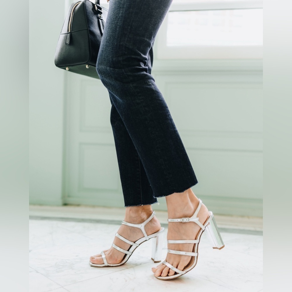 Inez Sasha heel in Silver Metallic size 6.5 M